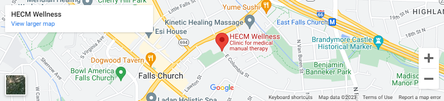 A map of the location of hecm wellness clinic